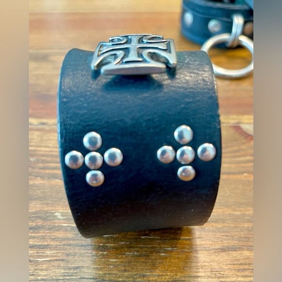 Leather Cuffs x5 | Punk / Metal Music | Rock Star Style | Genuine Leather - Picture 6 of 15